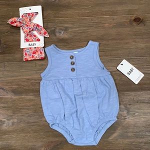 NEW Baby Girl Bloomer One Piece🦋with Bow